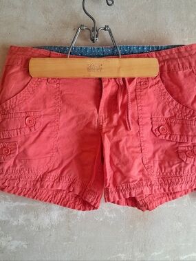 521a. coral peach vintage Union Bay  cotton y2k cargo shorts, 5